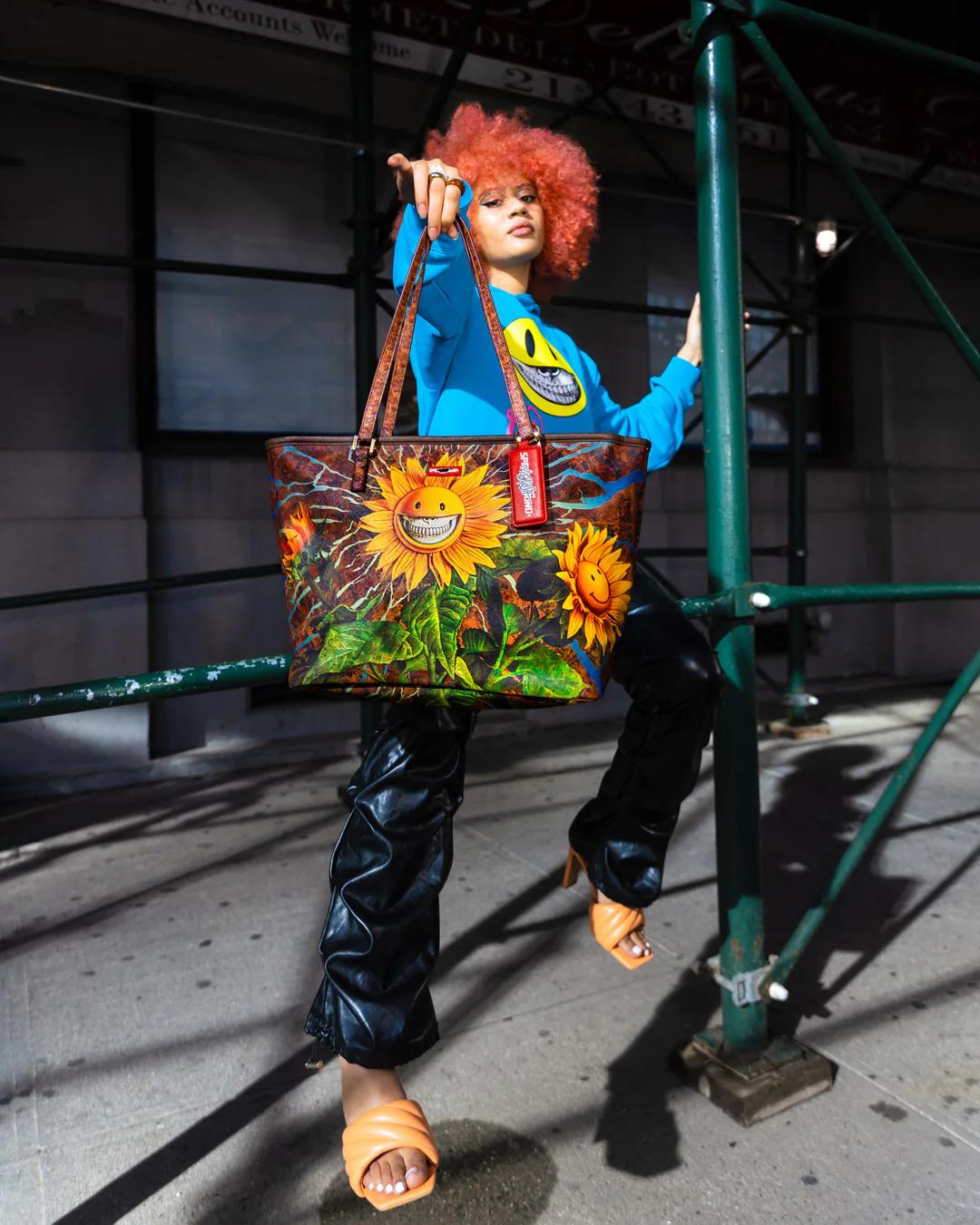 Sprayground SUNFLOWER GRIN RON ENGLISH COLLAB TOTE
