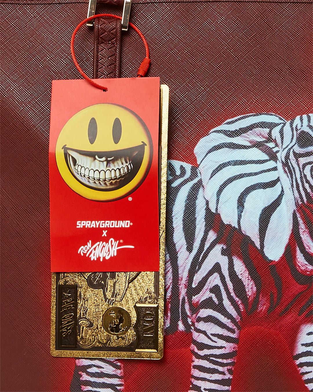 Sprayground ZEBRA ELEPHANT RON ENGLISH COLLAB TOTE