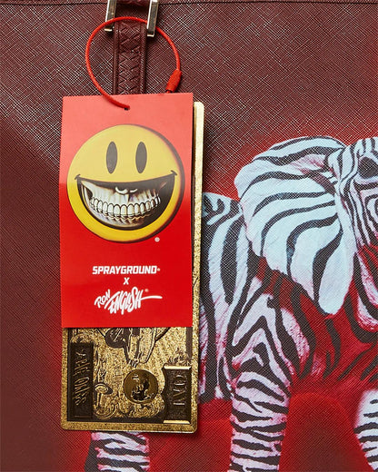 Sprayground ZEBRA ELEPHANT RON ENGLISH COLLAB TOTE
