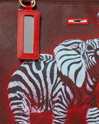 Sprayground ZEBRA ELEPHANT RON ENGLISH COLLAB TOTE