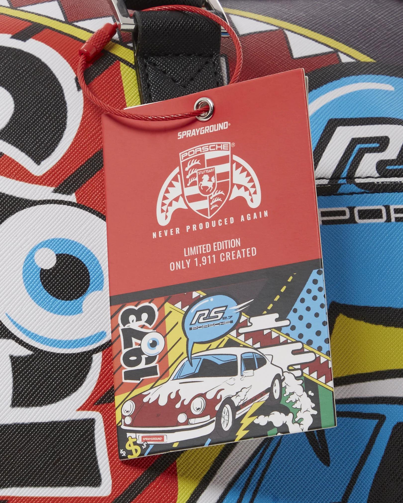 Sprayground PORSCHE 1972 COLLAB DUFFLE (ONLY 1,911 UNITS MADE)