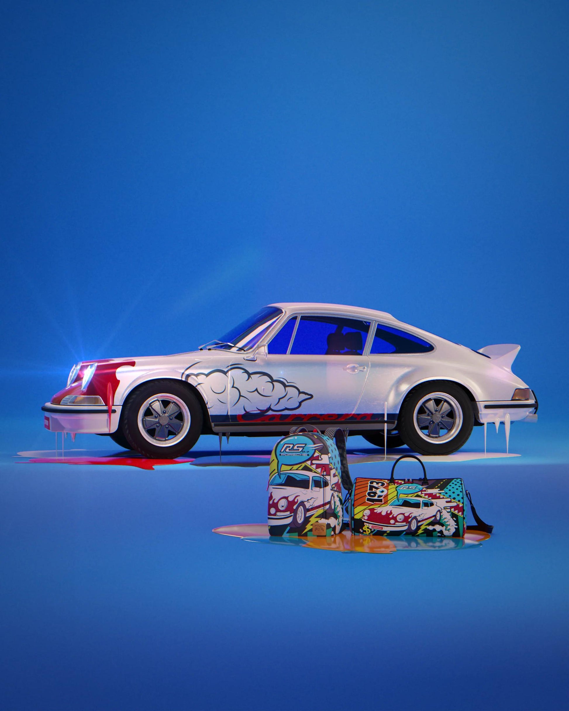 Sprayground PORSCHE 1972 COLLAB DUFFLE (ONLY 1,911 UNITS MADE)