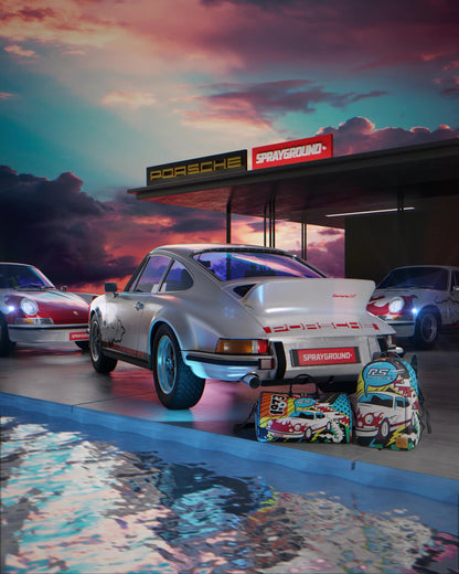 Sprayground PORSCHE 1972 COLLAB DUFFLE (ONLY 1,911 UNITS MADE)