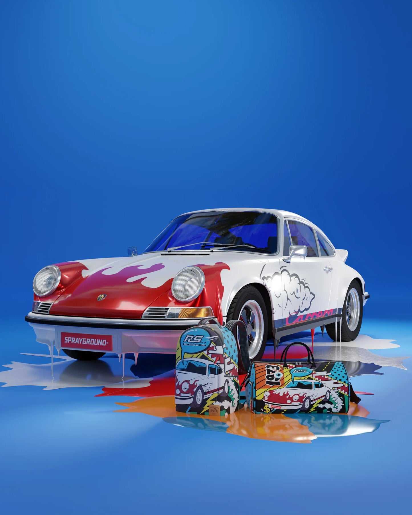 Sprayground PORSCHE 1972 COLLAB DUFFLE (ONLY 1,911 UNITS MADE)