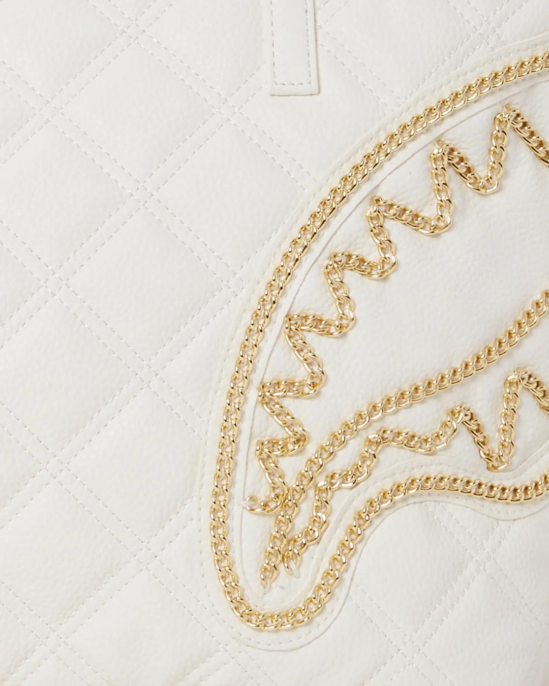 Sprayground RIVIERA LE BLANC GOLD CHAIN SHARK TOTE