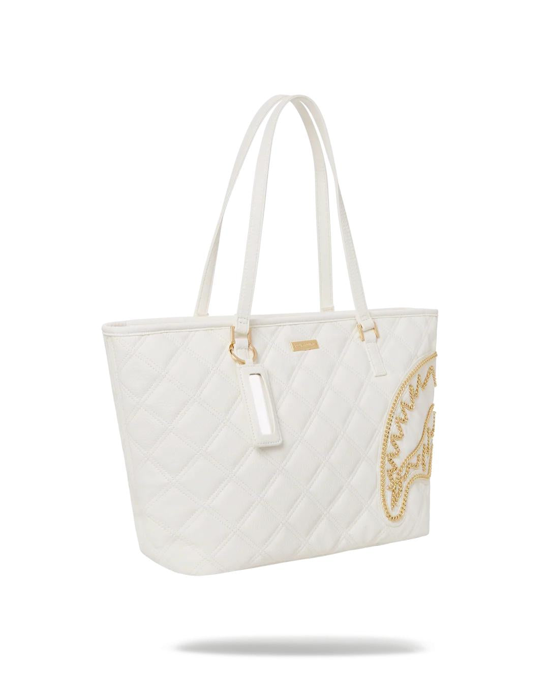 Sprayground RIVIERA LE BLANC GOLD CHAIN SHARK TOTE