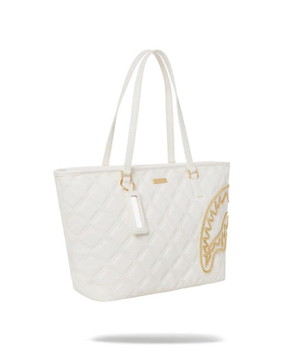 Sprayground RIVIERA LE BLANC GOLD CHAIN SHARK TOTE