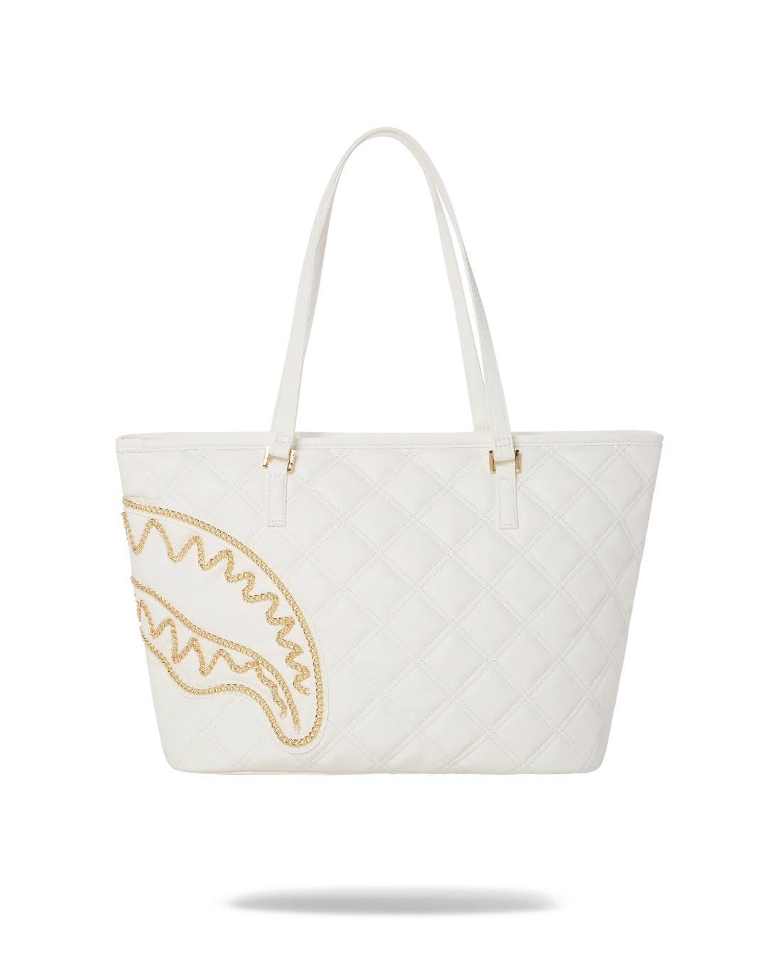 Sprayground RIVIERA LE BLANC GOLD CHAIN SHARK TOTE