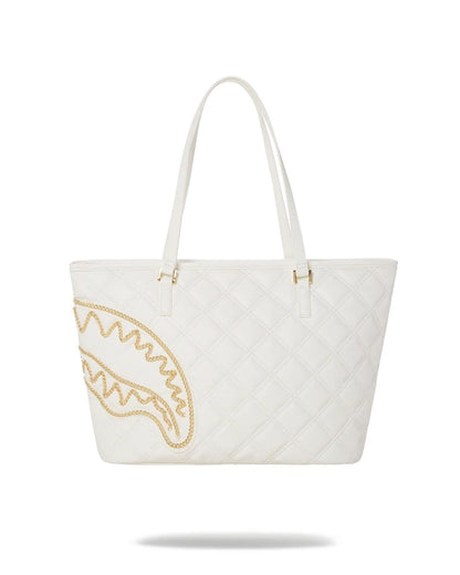 Sprayground RIVIERA LE BLANC GOLD CHAIN SHARK TOTE