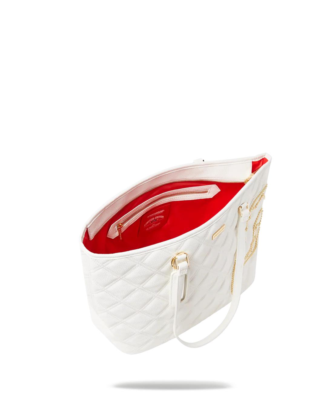 Sprayground RIVIERA LE BLANC GOLD CHAIN SHARK TOTE