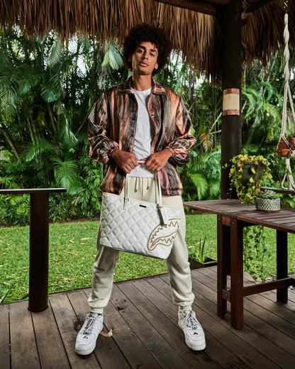 Sprayground RIVIERA LE BLANC GOLD CHAIN SHARK TOTE