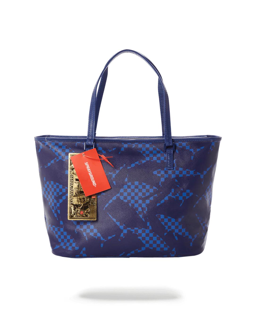 Sprayground SHARK CHECK (BLUE) TOTE