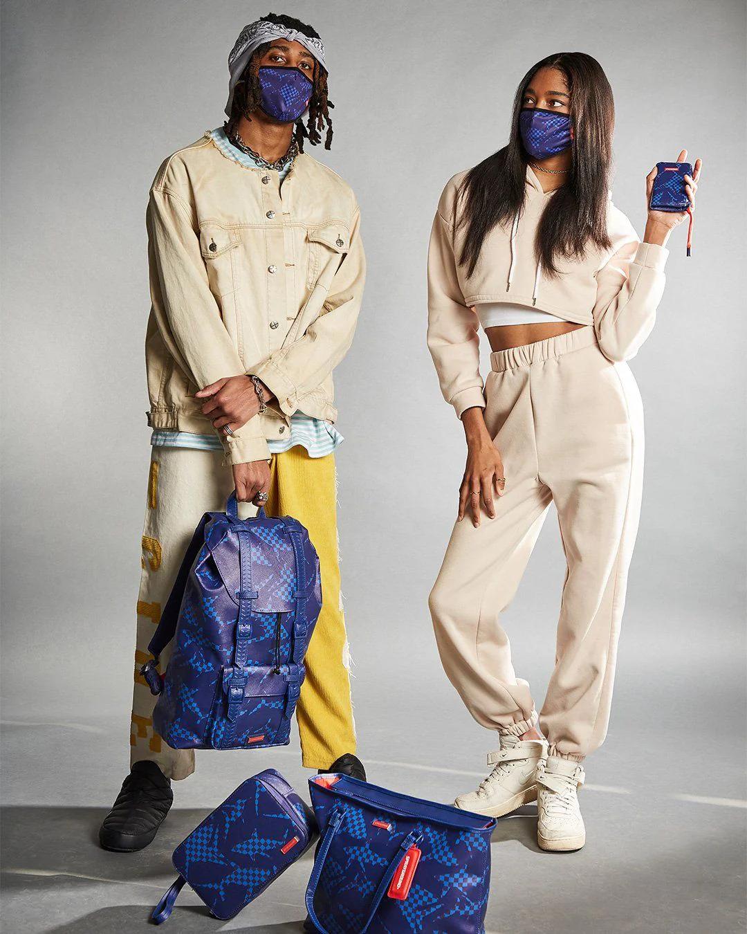 Sprayground SHARK CHECK (BLUE) TOTE