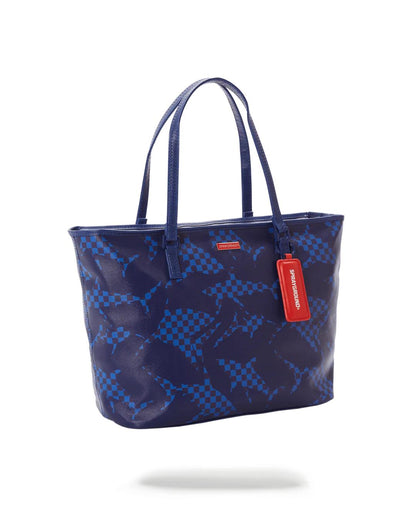 Sprayground SHARK CHECK (BLUE) TOTE