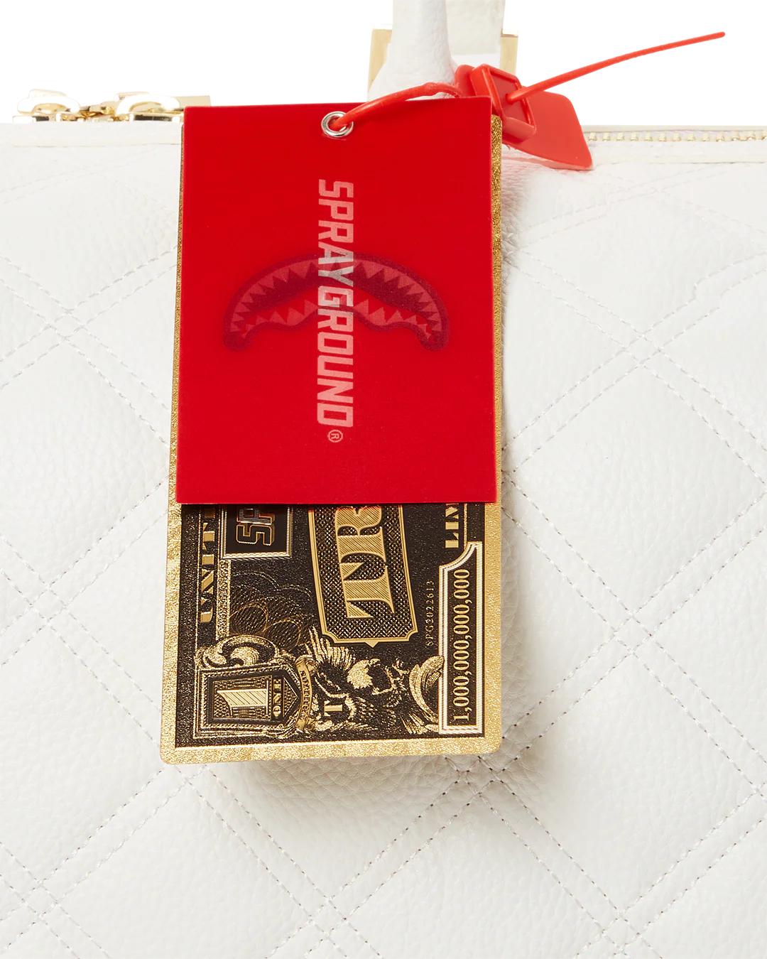 Sprayground RIVIERA LE BLANC GOLD CHAIN SHARK MINI DUFFLE