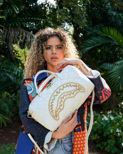Sprayground RIVIERA LE BLANC GOLD CHAIN SHARK MINI DUFFLE