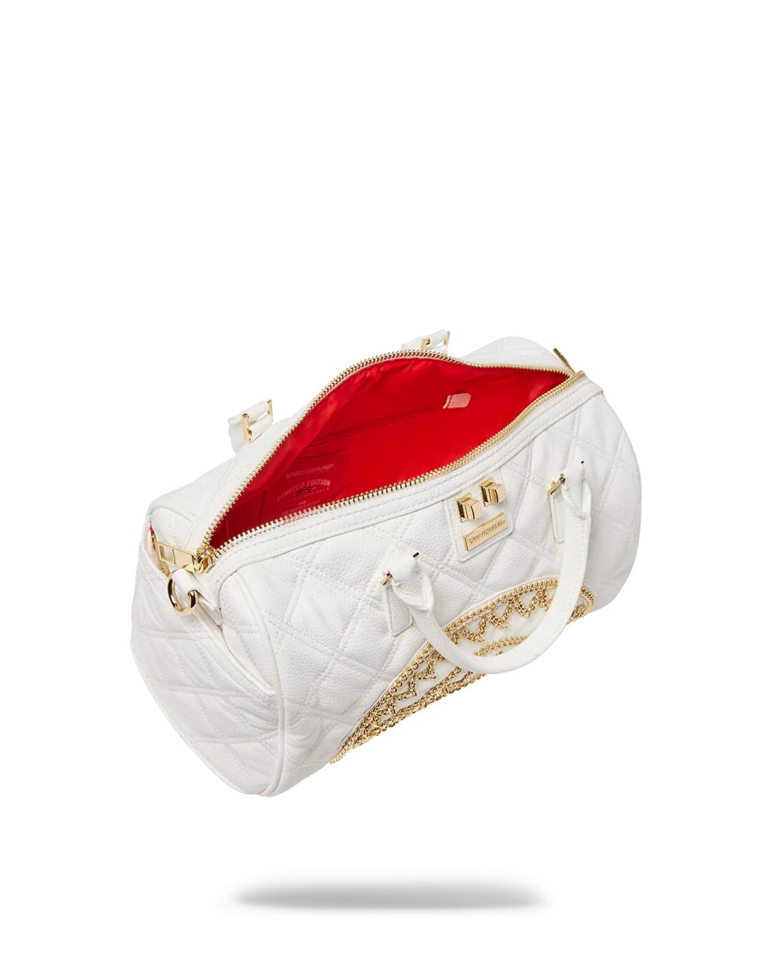 Sprayground RIVIERA LE BLANC GOLD CHAIN SHARK MINI DUFFLE