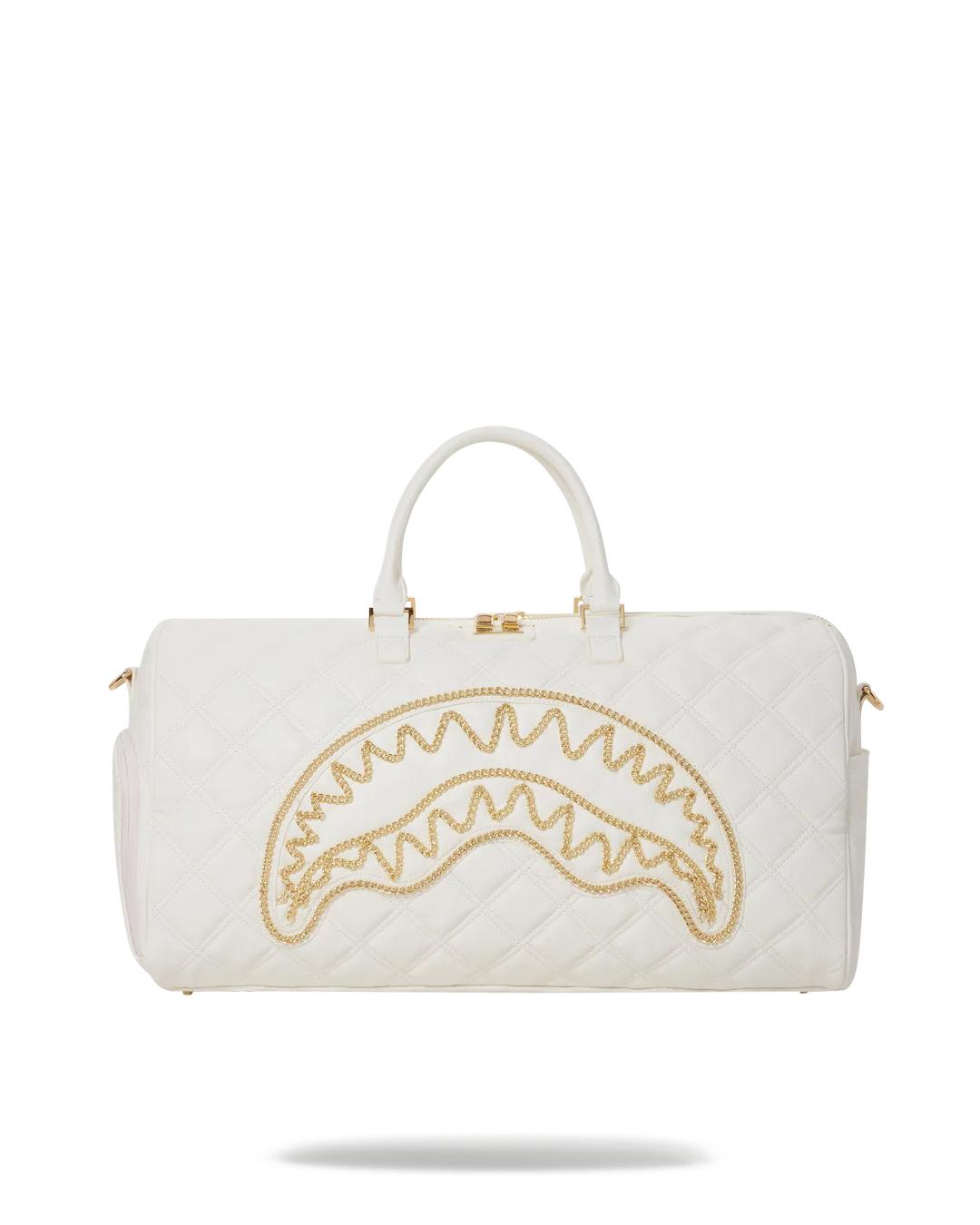 Sprayground RIVIERA LE BLANC GOLD CHAIN SHARK DUFFLE