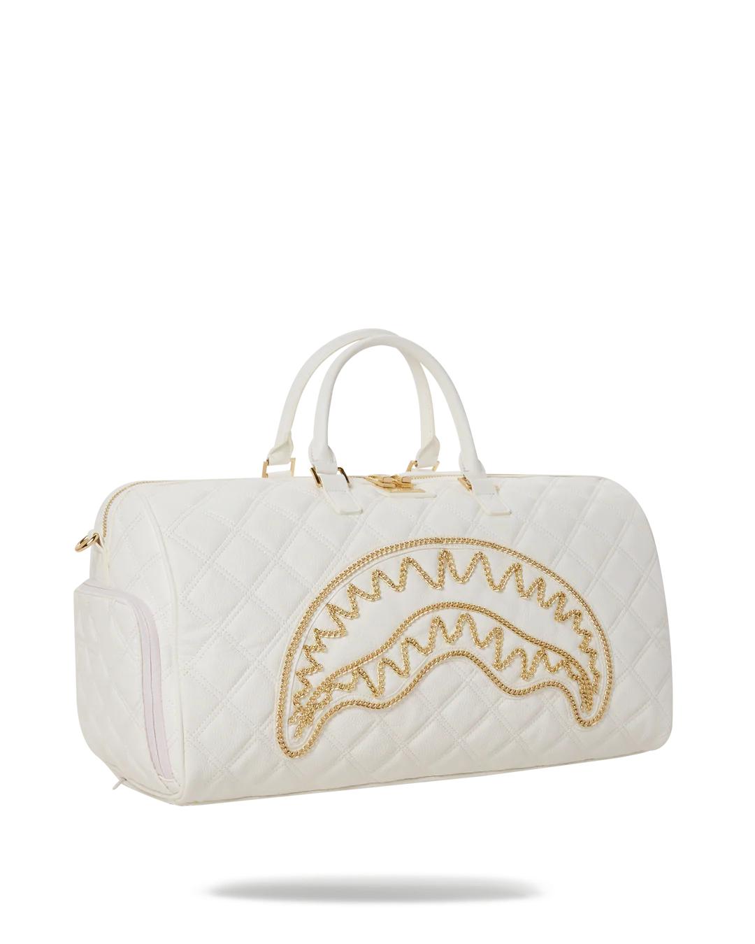 Sprayground RIVIERA LE BLANC GOLD CHAIN SHARK DUFFLE