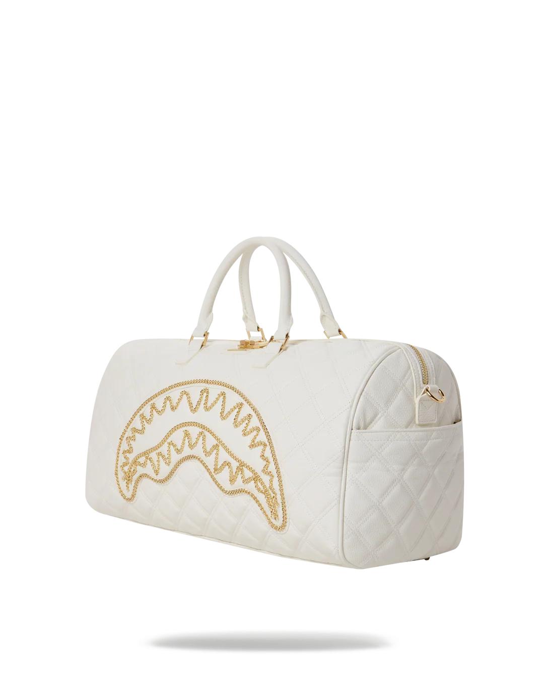 Sprayground RIVIERA LE BLANC GOLD CHAIN SHARK DUFFLE
