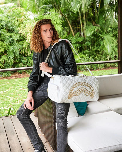 Sprayground RIVIERA LE BLANC GOLD CHAIN SHARK DUFFLE