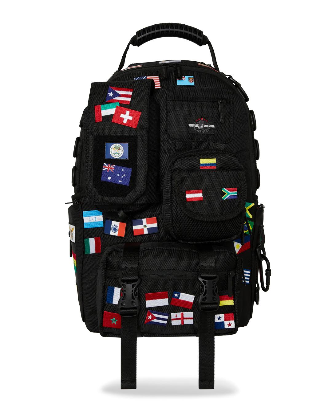 Sprayground JAMES FIRST CLASS GLOBAL FLAGS SPECIAL OPS CARGO BACKPACK
