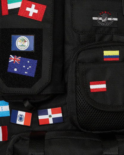 Sprayground JAMES FIRST CLASS GLOBAL FLAGS SPECIAL OPS CARGO BACKPACK