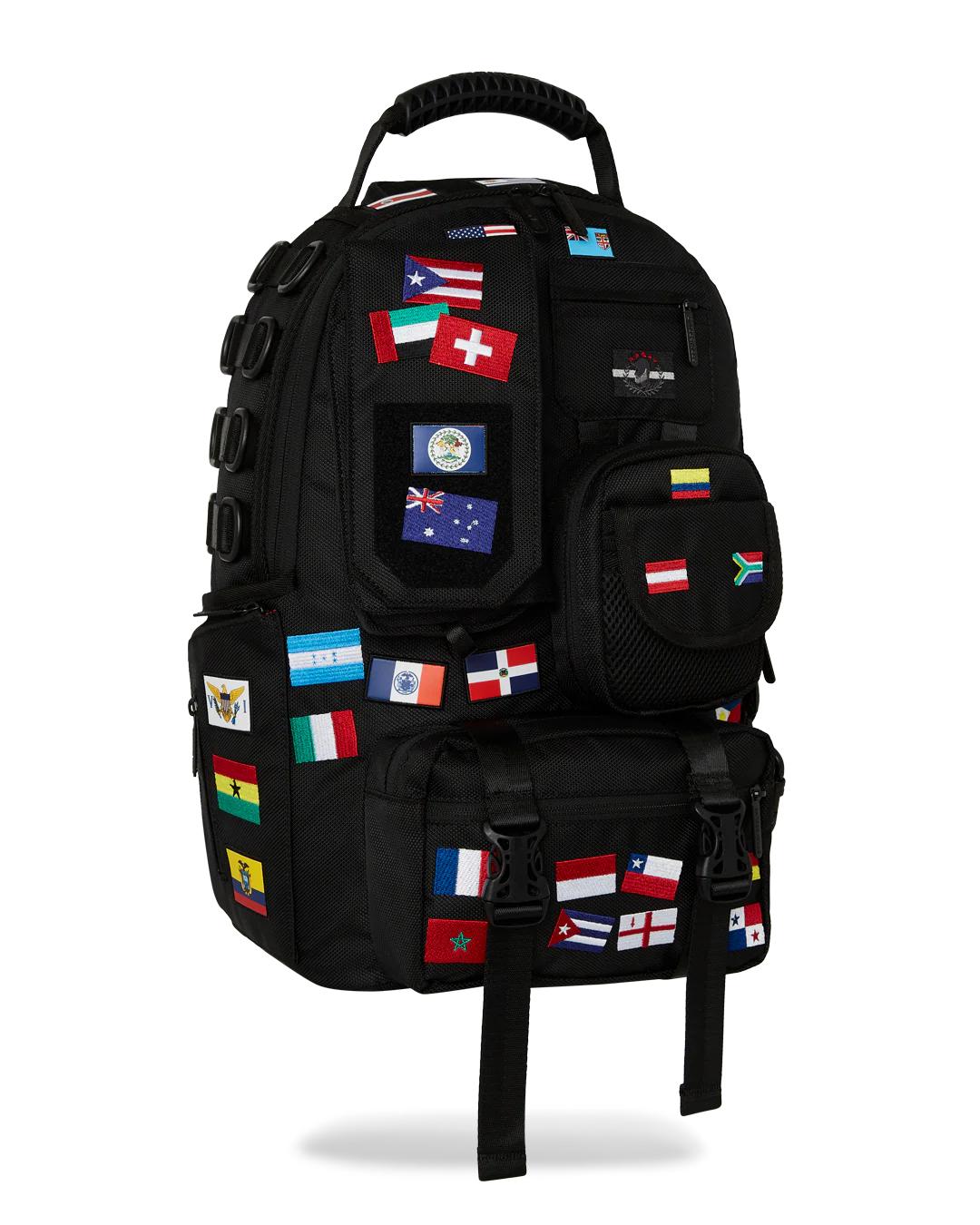 Sprayground JAMES FIRST CLASS GLOBAL FLAGS SPECIAL OPS CARGO BACKPACK