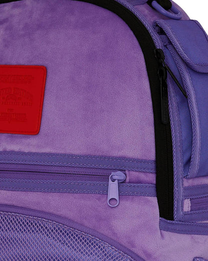 Sprayground NOOO WAY!!! A REVERSIBLE BACKPACK - PURPLE VELOUR TO OG SHARKS IN PARI