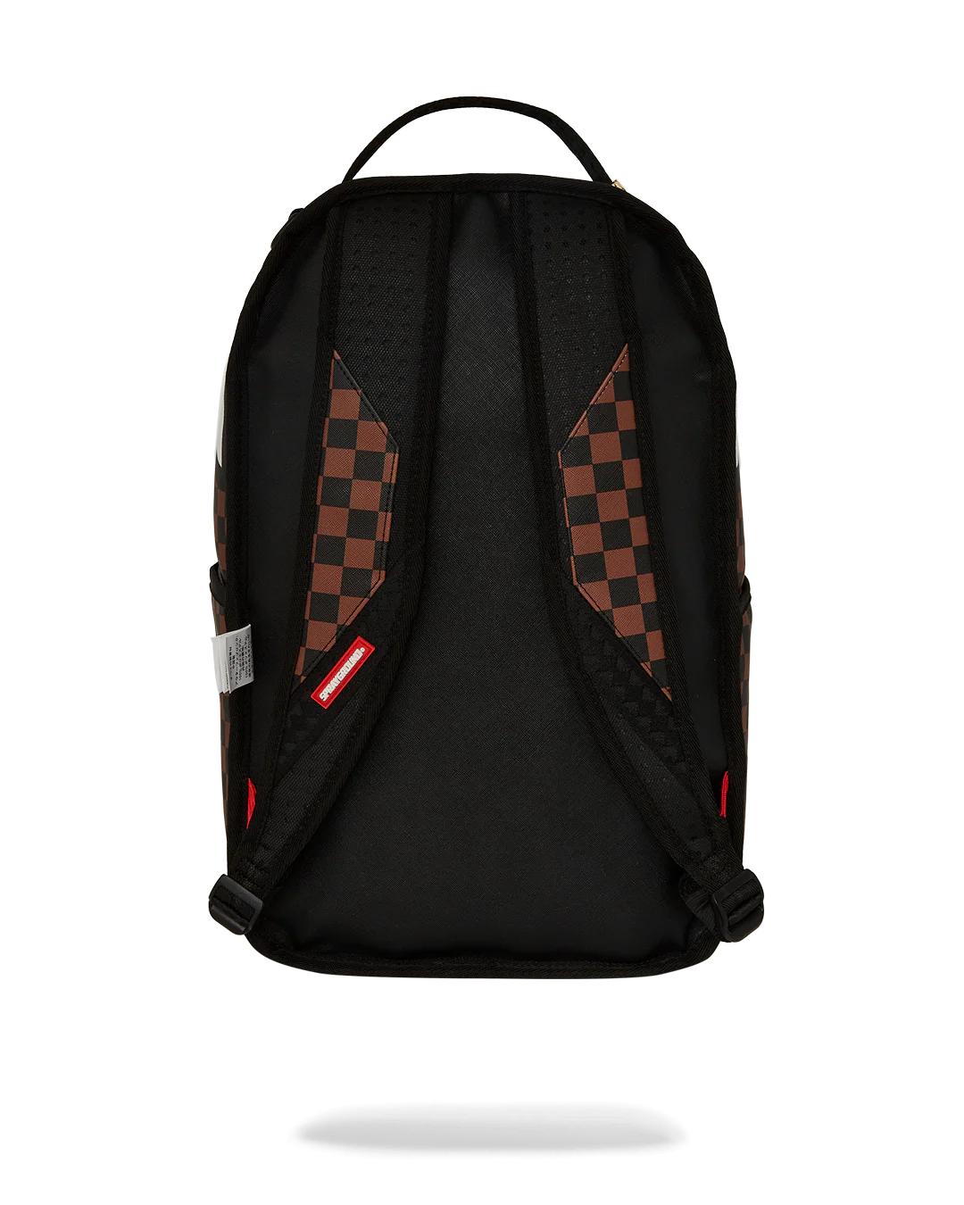 Sprayground NOOO WAY!!! A REVERSIBLE BACKPACK - PURPLE VELOUR TO OG SHARKS IN PARI