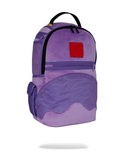 Sprayground NOOO WAY!!! A REVERSIBLE BACKPACK - PURPLE VELOUR TO OG SHARKS IN PARI