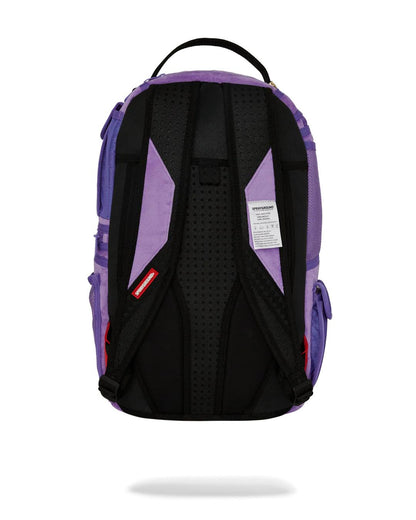 Sprayground NOOO WAY!!! A REVERSIBLE BACKPACK - PURPLE VELOUR TO OG SHARKS IN PARI