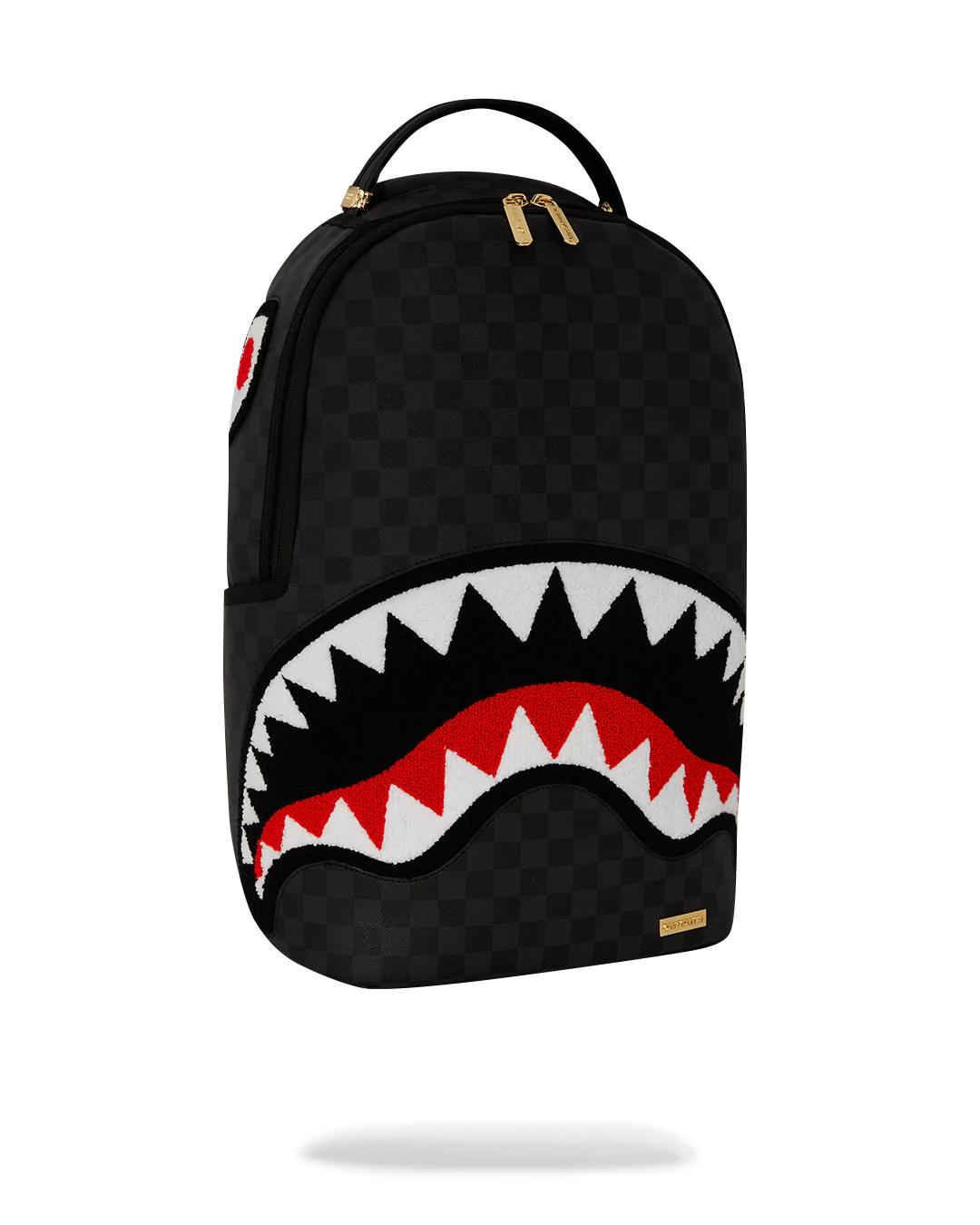 Sprayground LIGHTS OUT SHARKS IN PARIS CHENILLE SHARK BACKPACK