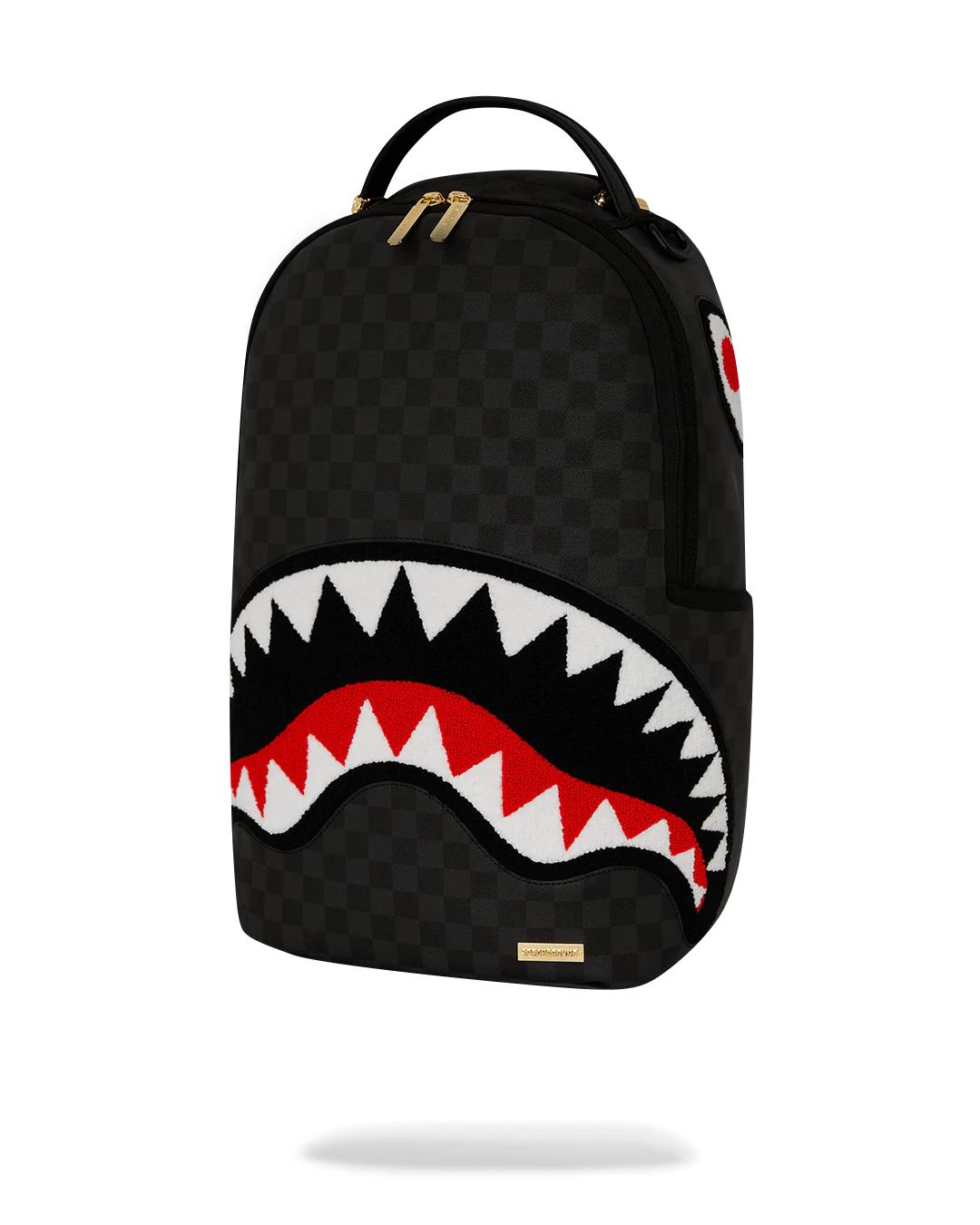 Sprayground LIGHTS OUT SHARKS IN PARIS CHENILLE SHARK BACKPACK