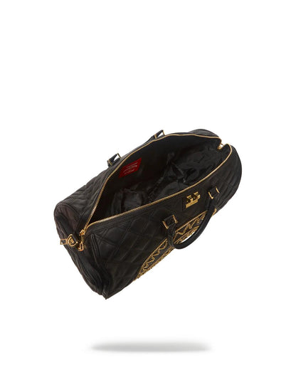 Sprayground NOIR QUILT GOLD CHAIN SHARK DUFFLE