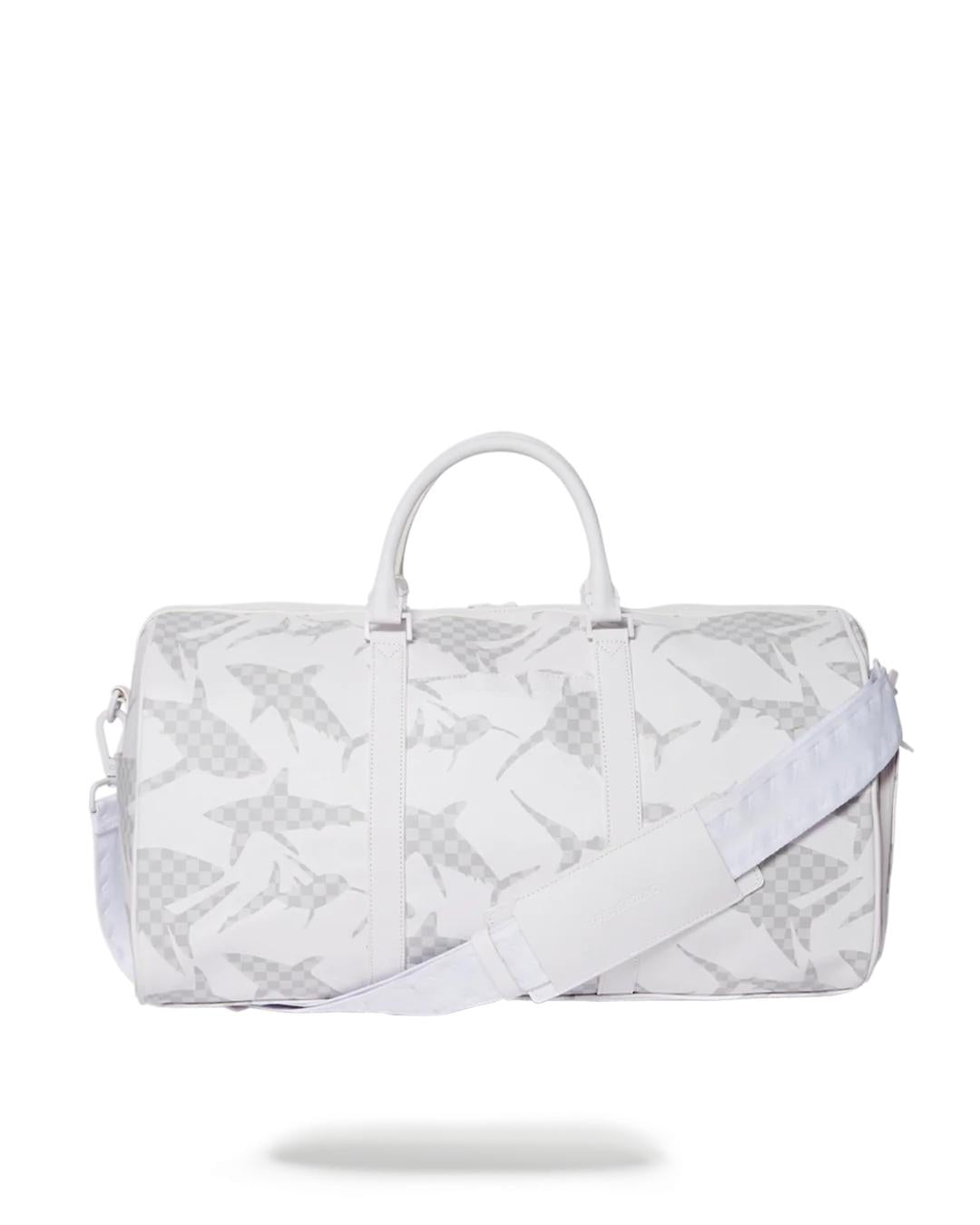 Sprayground SHARK CHECK (WHITE) DUFFLE