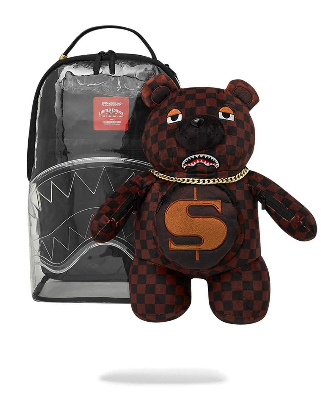 Sprayground CLEAR BACKPACK - SHARKS IN PARIS BEAR