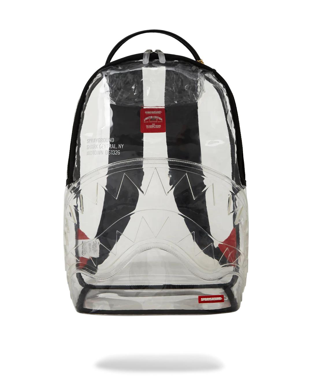 Sprayground 100% CLEAR BACKPACK - SHARK CENTRAL