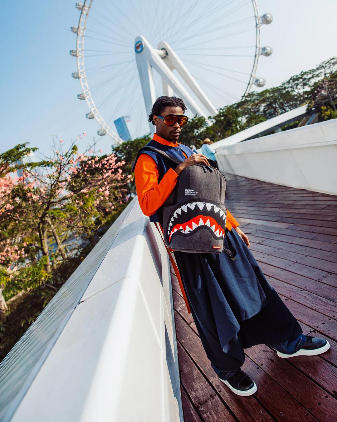 Sprayground SHARK CENTRAL DENIM VENOM BACKPACK
