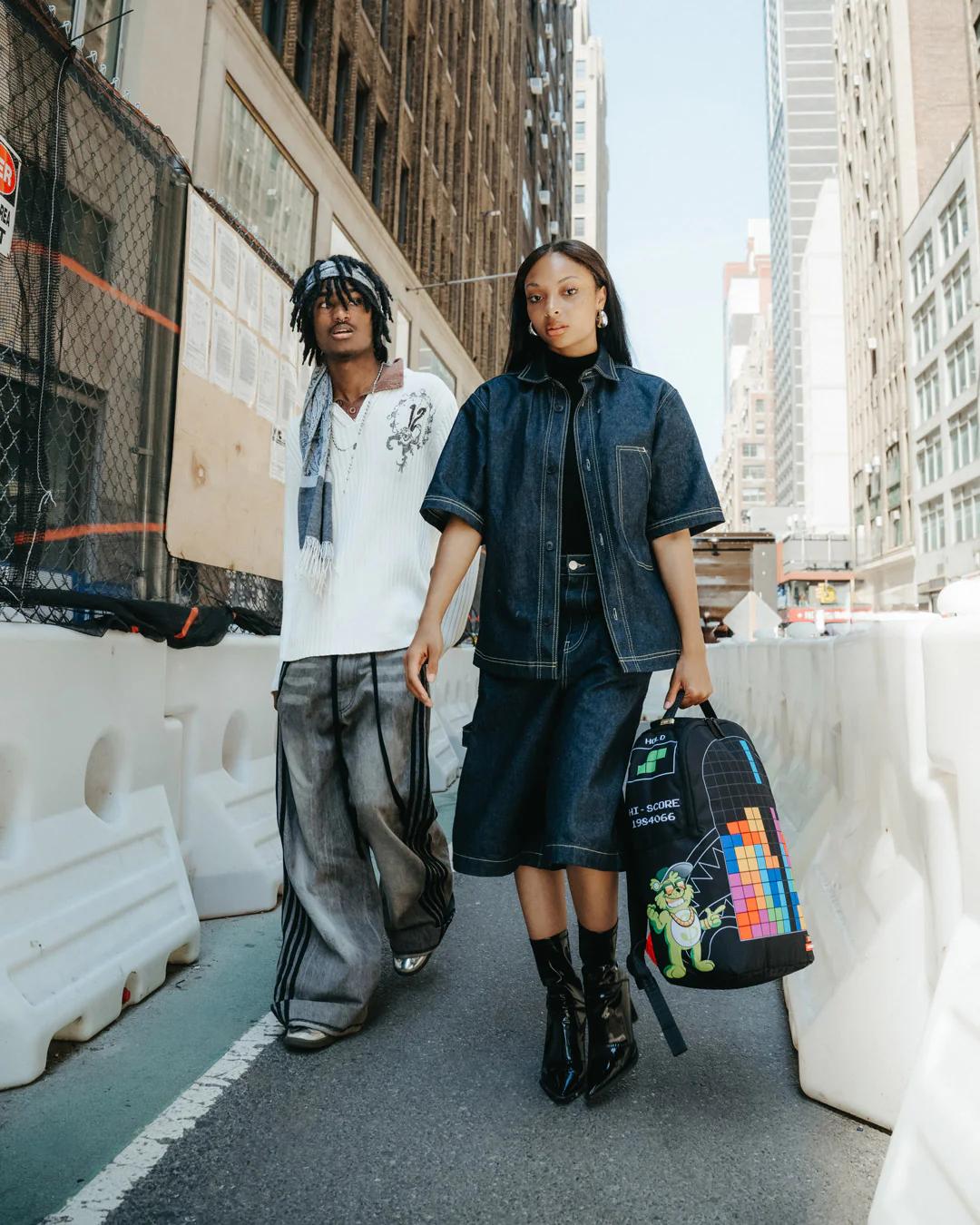 Sprayground TETRIS WITH DIABLO AND MONEY BEAR BACKPACK