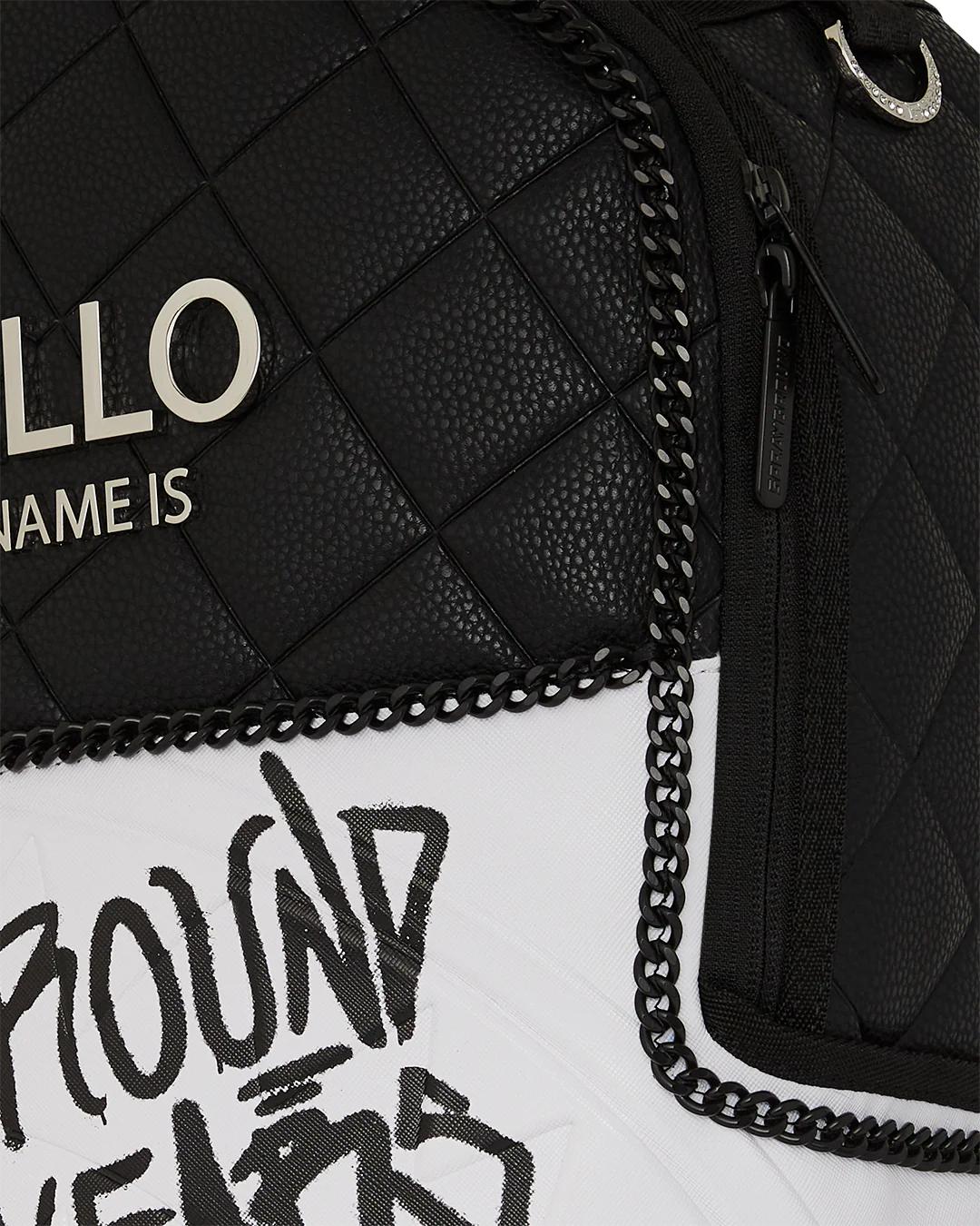 Sprayground HELLO MY NAME IS 15 YEARS QUILTED BACKPACK (SUPER RARE)