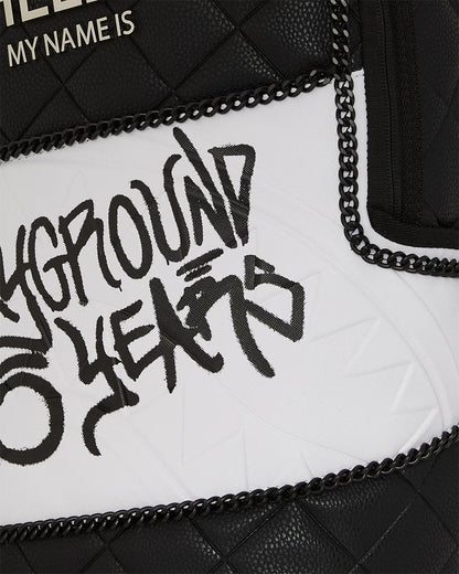 Sprayground HELLO MY NAME IS 15 YEARS QUILTED BACKPACK (SUPER RARE)