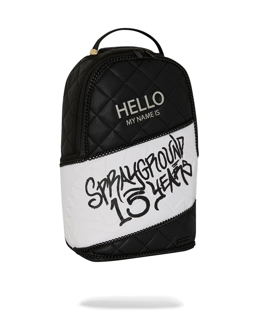 Sprayground HELLO MY NAME IS 15 YEARS QUILTED BACKPACK (SUPER RARE)