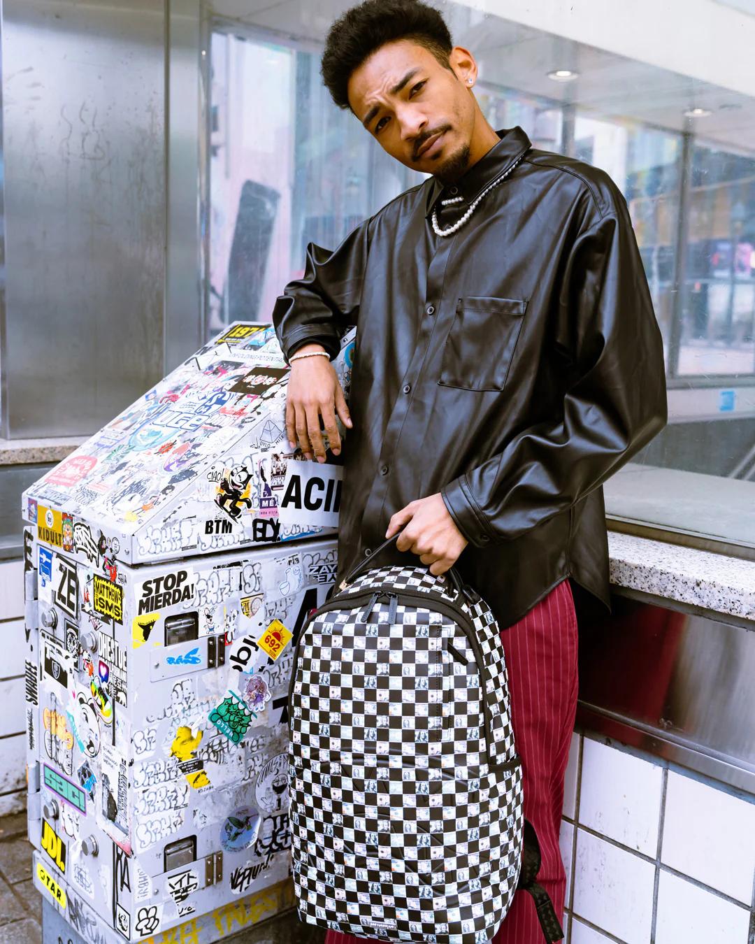 Sprayground CHECKS CASHED DLX BACKPACK