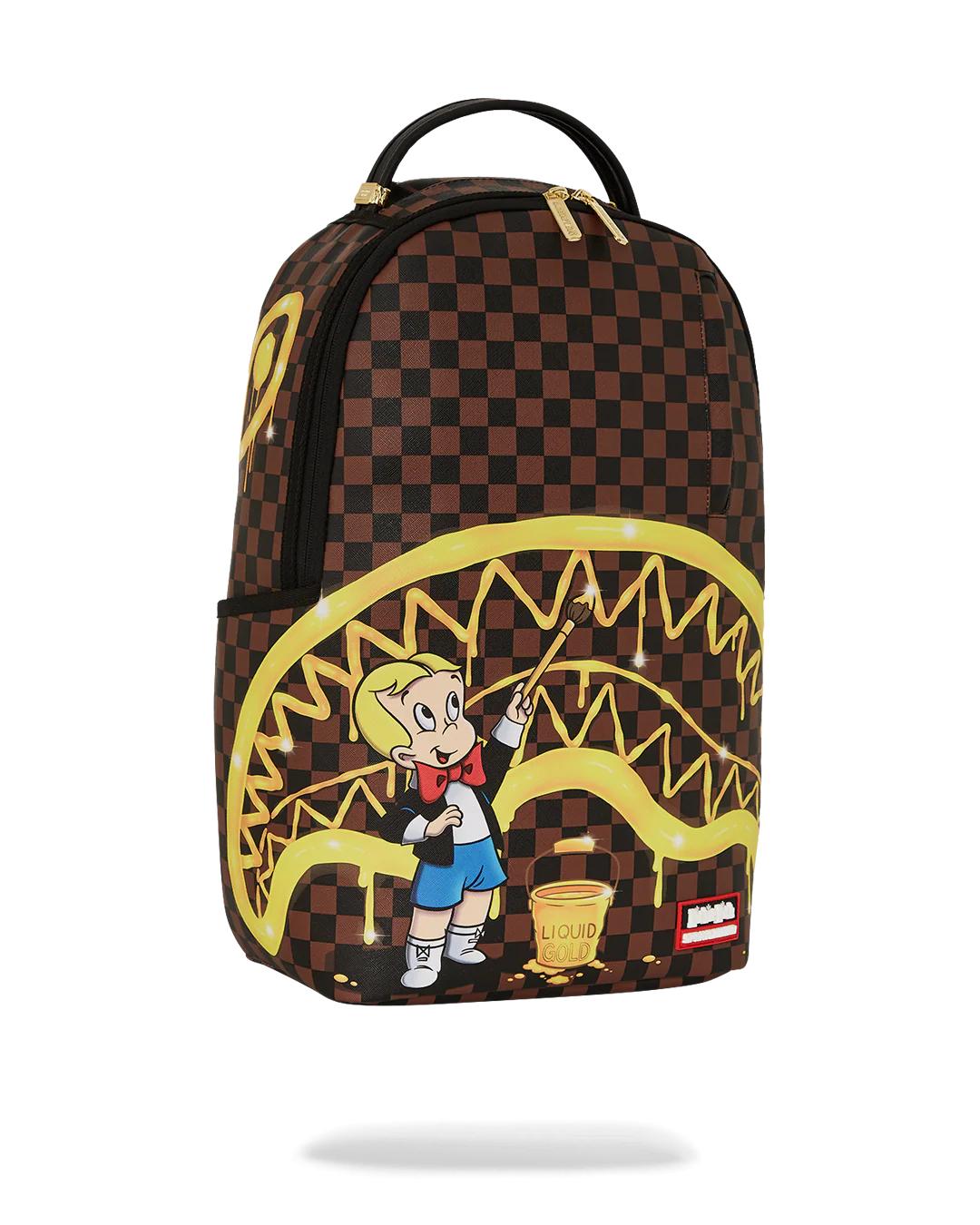 Sprayground RICHIE RICH PAINT THE SHARK GOLD BACKPACK