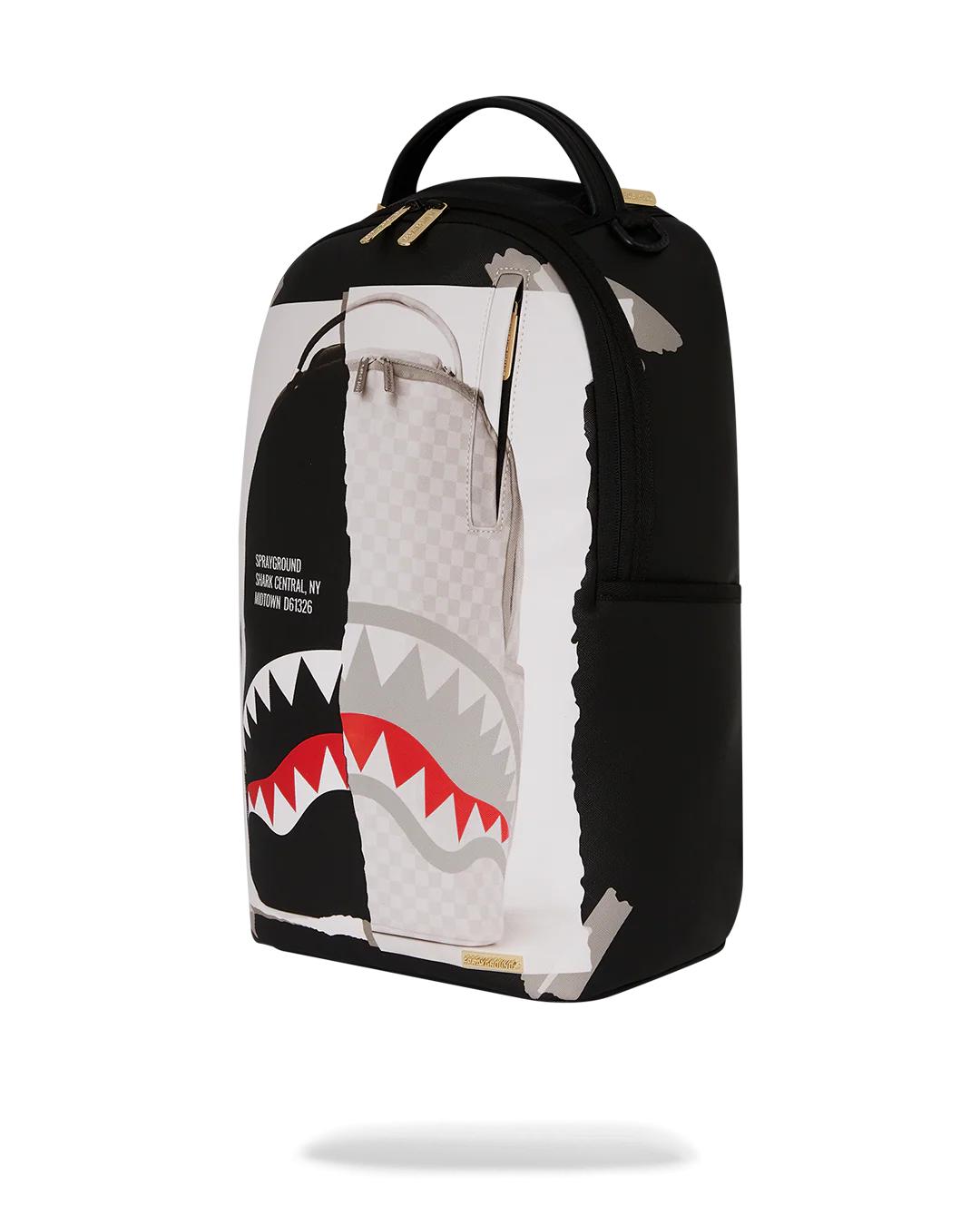 Sprayground BAG ON BAG OPTICAL ILLUSION SHARKS IN PARIS BACKPACK