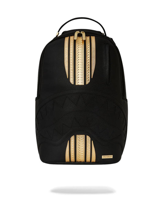 Sprayground GOLD AND BLACK RACING STRIPES BACKPACK