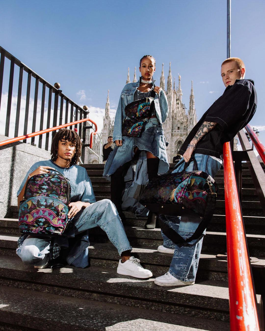 Sprayground EMBROIDERED DRAGONS DLX BACKPACK