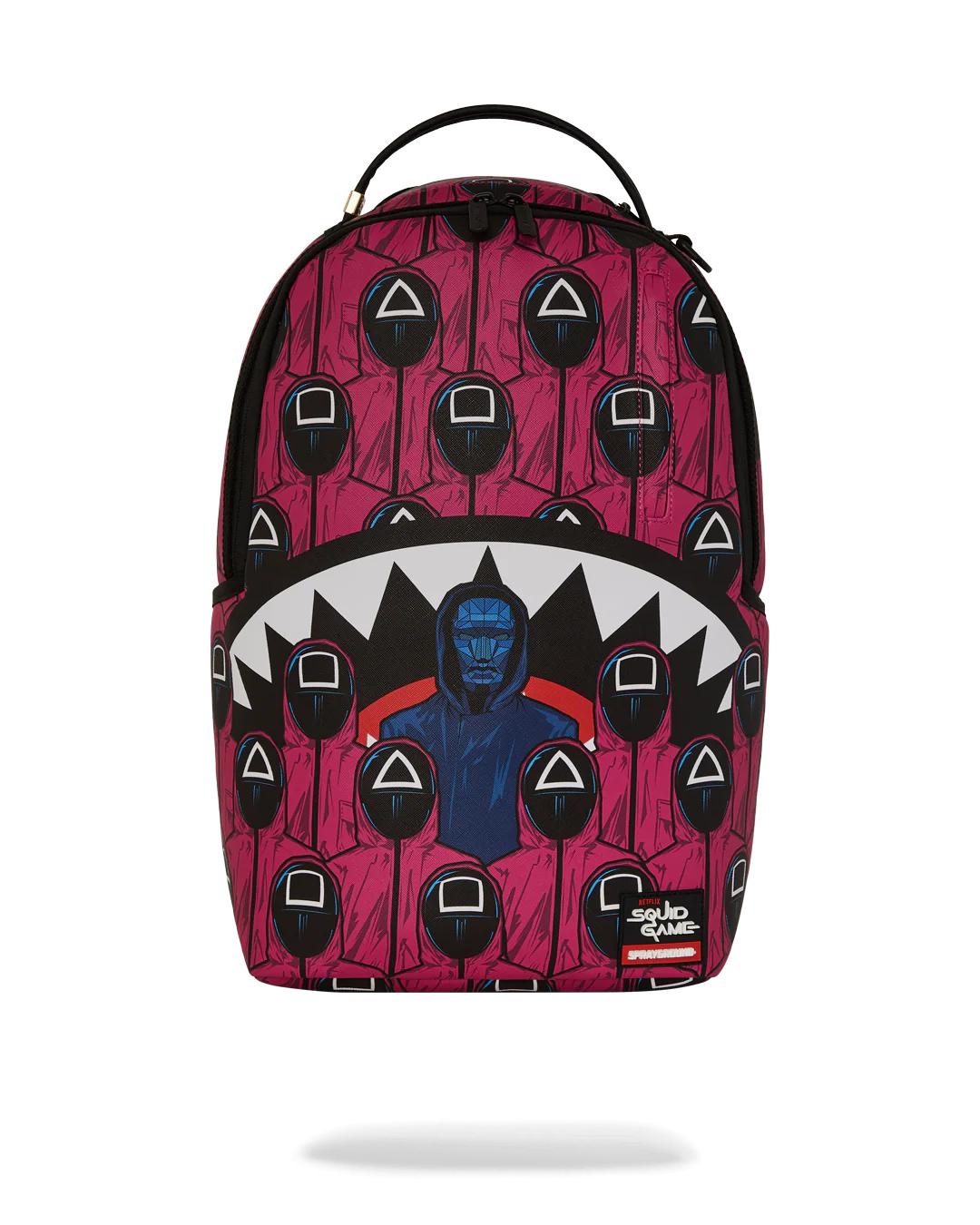 Sprayground SQUID GAME COLLAB FRONT MAN & PINK GUARD SHARKS BACKPACK