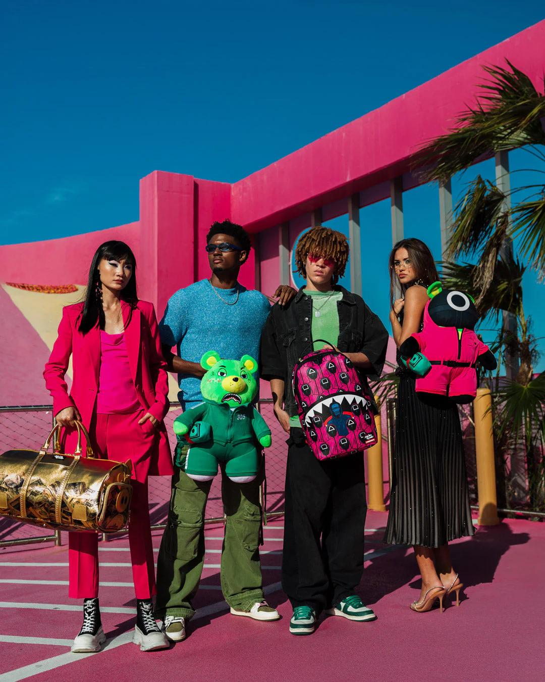 Sprayground SQUID GAME COLLAB FRONT MAN & PINK GUARD SHARKS BACKPACK
